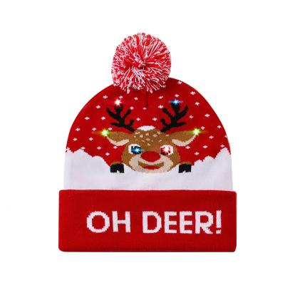 Christmas Beanie Hat With Led Lights